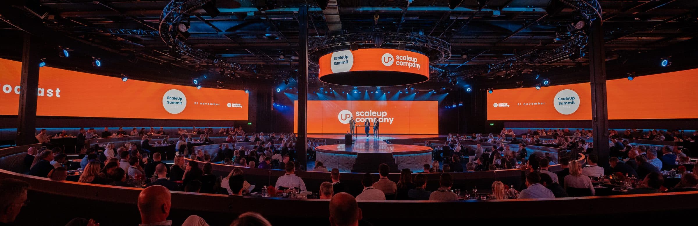 A packed ScaleUp event audience
